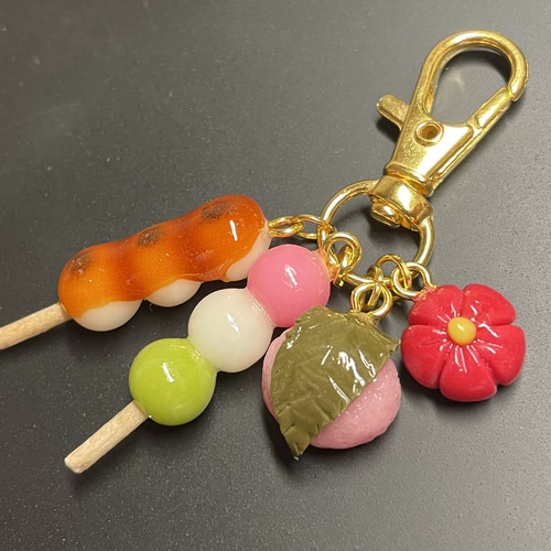 受注生産》桜餅の和菓子キーホルダー フェイクスイーツ