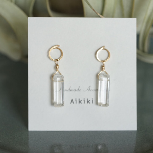 関税込み【Acne Studios】クリスタルフープイヤ リング ピアス Acne Studios クリスタル フープピアス | シルバートーン