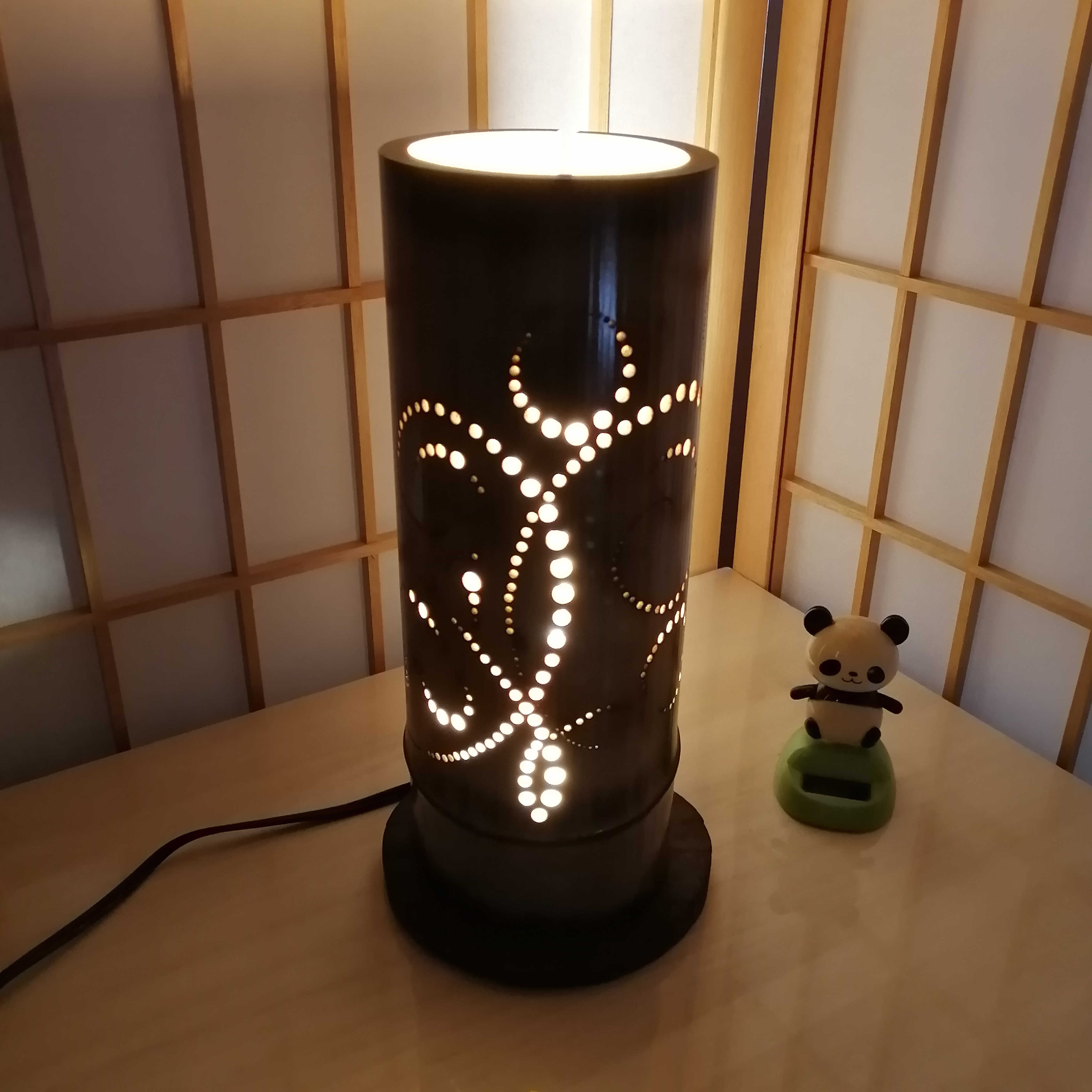 癒し灯火　竹行灯　No23239