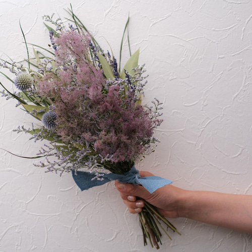 ふんわりスモークツリーのナチュラルスワッグ＊ドライフラワースワッグ