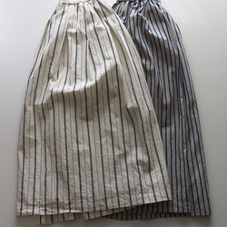 ★NiU★ 棉質條紋褶皺裙：Rilla：2 種顏色可選 [免運費] 第6張的照片
