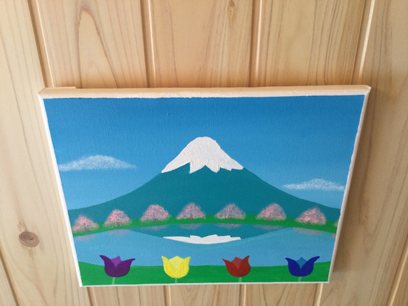 原画。春の富士山。F3号。約220×273mm。 5枚目の画像