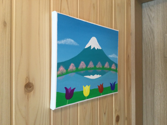 原画。春の富士山。F3号。約220×273mm。 2枚目の画像