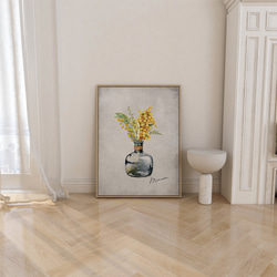 ミモザのポスター　/ i1128 / 黄色くかわいい春のミモザ　ボタニカル　アートポスター 8枚目の画像