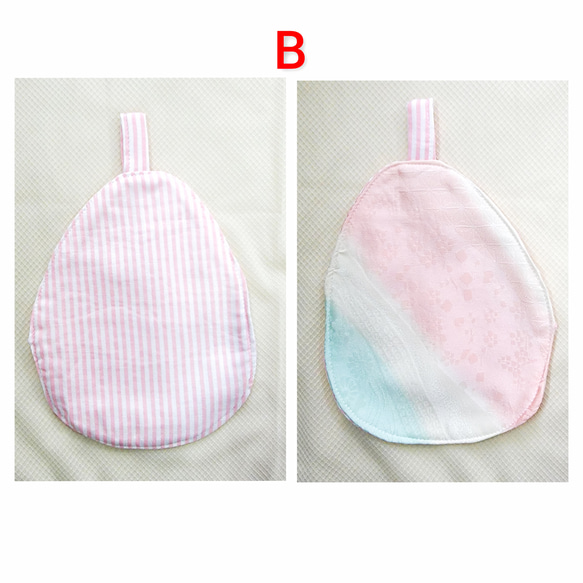 シルク＆Wガーゼ　新生児用～乳児　授乳時にお口許に挟むハンカチスタイ　 4枚目の画像