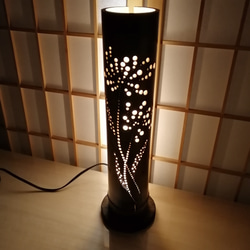 癒し灯火 竹灯籠 No23113 (太 ≒12㎝ ) その他インテリア雑貨 ふー's