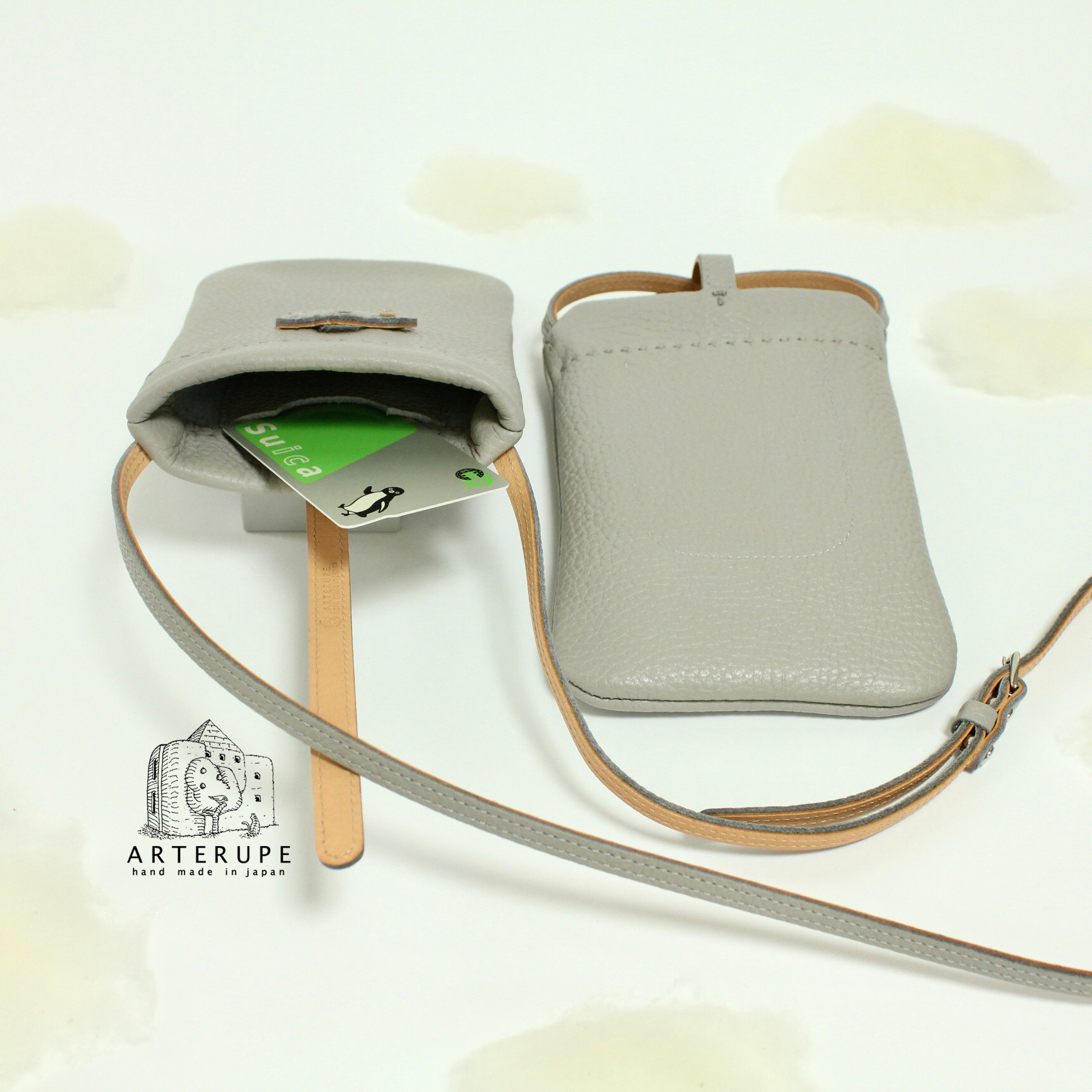 スマホショルダー Little Bird/S ブラック 本革使用｜詳細画像