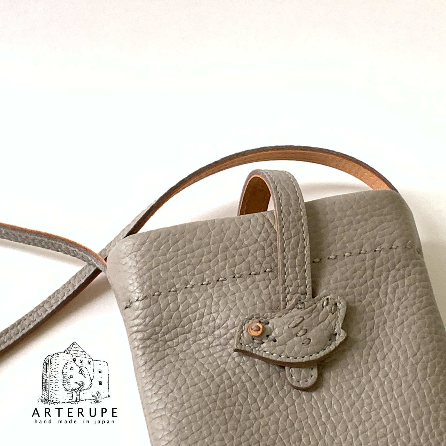 スマホショルダー Little Bird/S ブラック 本革使用｜詳細画像