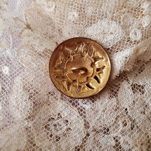 フランスアンティーク エマイユボタン 薔薇とノアール 23mm