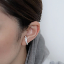 Shimmer[軽量3way] silver925イヤーカフ リング片耳用 3枚目の画像