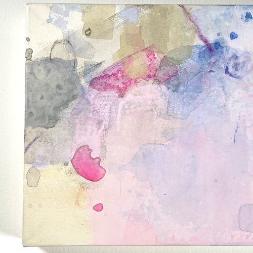 絵　水彩画　自由空間　アート作品 空気の間d」アート 抽象画 水彩画 絵画 MarieK 通販 13938221