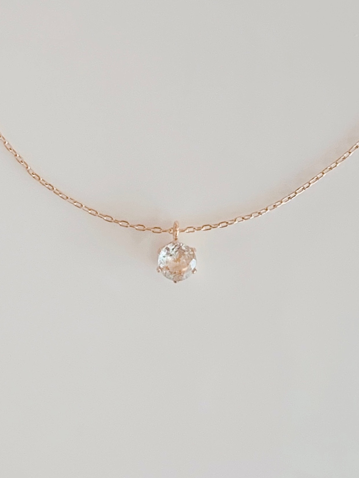 送料無料＊K18＊アクアマリン4mm▪︎K10ネックレス▪︎プチネックレス▪︎受注後作製▪︎オーダーメイド