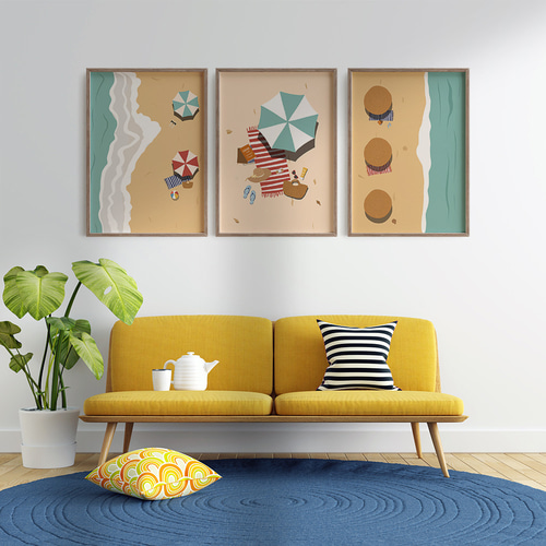 A3フレーム付きポスター　風景画　海の景色　オリジナルフォト　インテリア Amazon.co.jp: 海絵 アートパネル 青い海 ポスター 自然風景