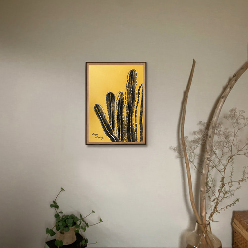 柱サボテン家族 【原画/A3サイズ】 絵画 DENNY HORIMIZU 通販 13938589