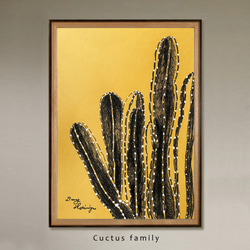 柱サボテン家族 【原画/A3サイズ】 絵画 DENNY HORIMIZU 通販 13938589