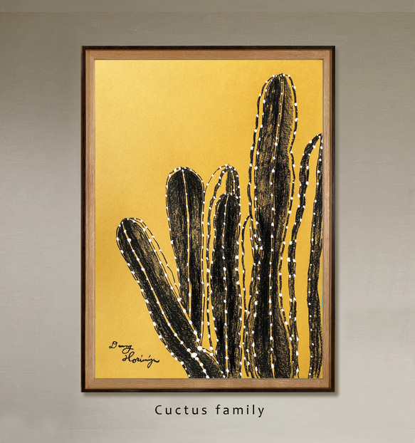 柱サボテン家族 【原画/A3サイズ】 絵画 DENNY HORIMIZU 通販 13938589