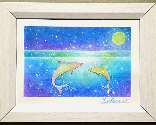 輝く森の中で　ハンドメイドパステル画　絵画アート原画 a13267366e36175c78d71a3881f941