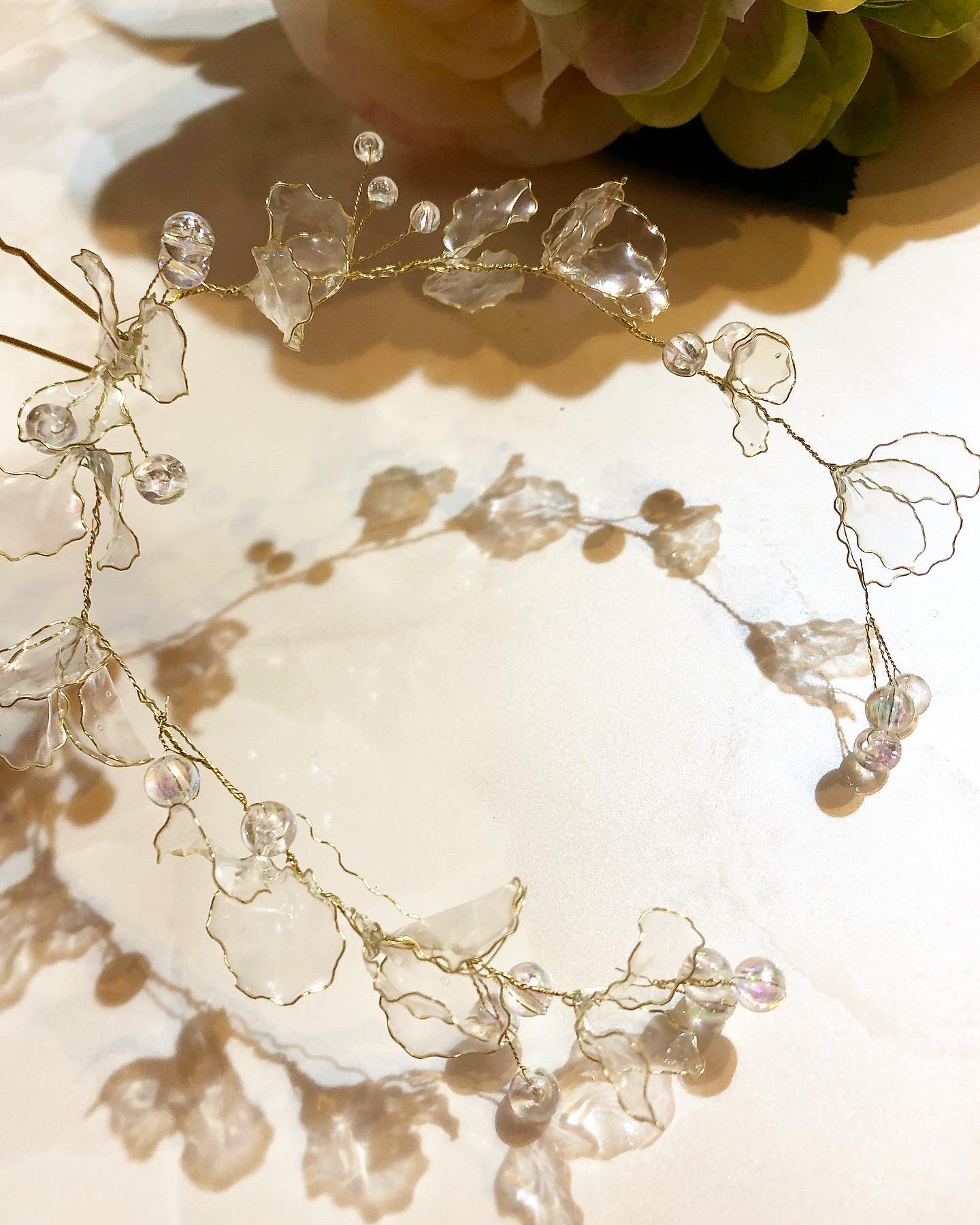 アメリカンフラワー　髪飾り　ヘッドドレス