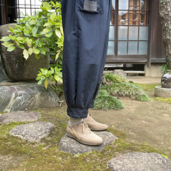 着物リメイク】綿のふんわりバルーンパンツ/刺し子 キュロット・ワイド