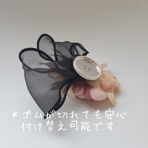 kids flower ribbon　ヘアゴム　卒園式　入園式　入学式　発表会　お出掛けにも 5枚目の画像