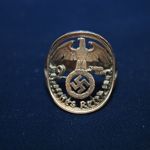コインカットリング ドイツ第3帝国2マルク銀貨 指輪・リング（メンズ