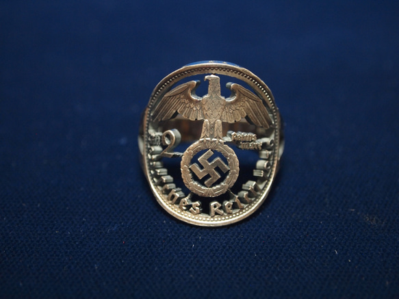 コインカットリング ドイツ第3帝国2マルク銀貨 指輪・リング（メンズ