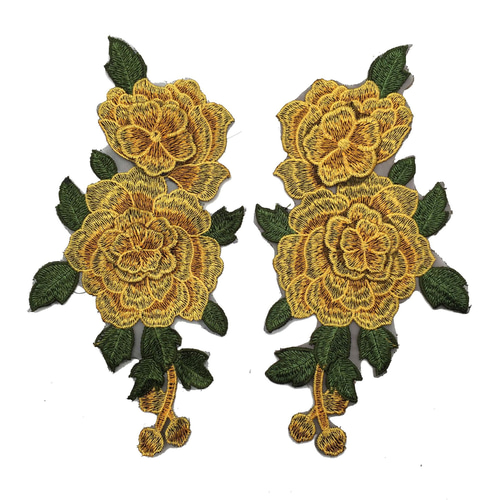 品番YZ1150 薔薇 刺繍生地 ケミカルモチーフ ハンドメイド素材 2