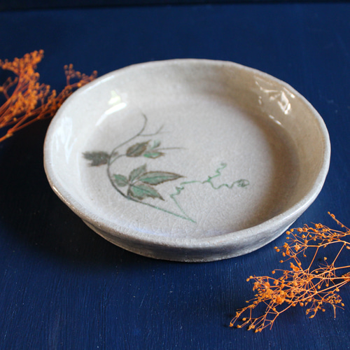 高鶴淳先生作　葉っぱの形のお皿 陶芸作家 葉っぱのお皿