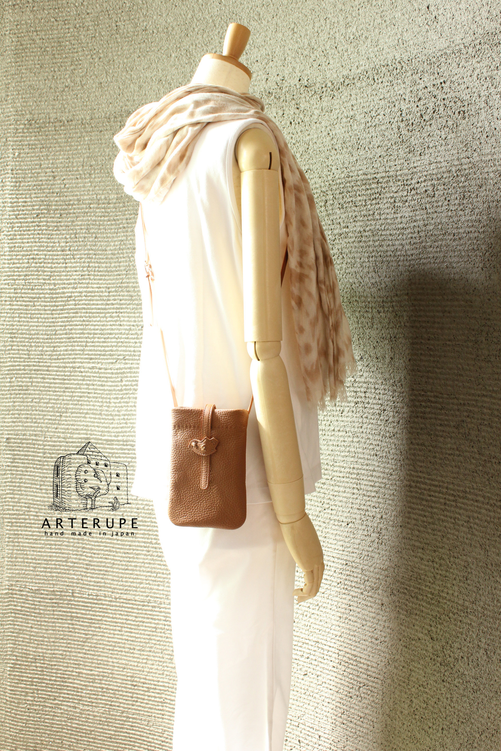 スマホショルダー Little Bird/S チェスナット本革使用 7,200円