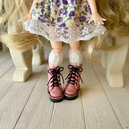 ポップマートブライス ねんどろいど ドール靴 Lタイプ ライトピンク×靴