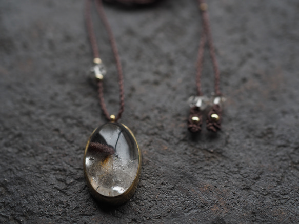 garden quartz brass necklace (youkou) 7枚目の画像