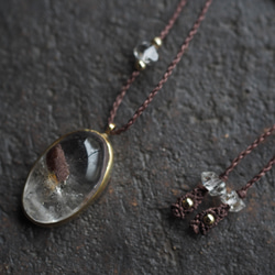 garden quartz brass necklace (youkou) 2枚目の画像