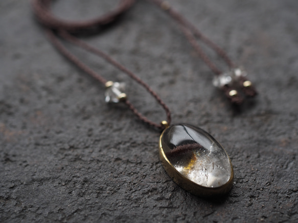 garden quartz brass necklace (youkou) 5枚目の画像