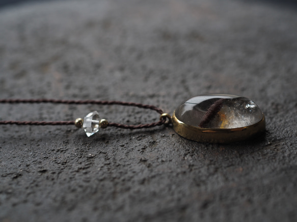 garden quartz brass necklace (youkou) 10枚目の画像