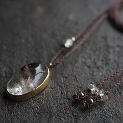 garden quartz brass necklace (youkou) 6枚目の画像