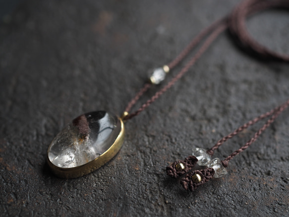 garden quartz brass necklace (youkou) 6枚目の画像