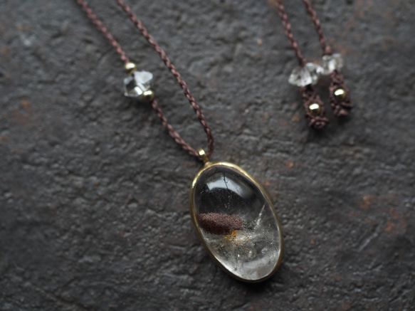 garden quartz brass necklace (youkou) 1枚目の画像