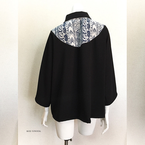 1点もの・デザイン画付き】ゆったり着物袖アーチゴブラン織り切り替え  