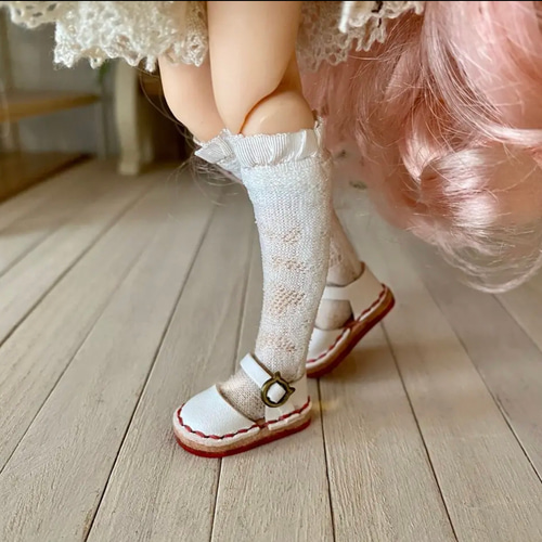 苺刻印 ネオブライス&ピュアニーモS ストラップサンダル 白 その他人形  