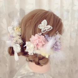 ✨蝶々✨ヘッドドレス★ウエディング★結婚式★卒業式★ヘアアクセサリー★成人式 2枚目の画像