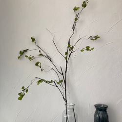 [送料込み] グリーン葉っぱ　フェイクグリーン　枯枝　造花　光触媒　人工植物　107cm 2本 4枚目の画像