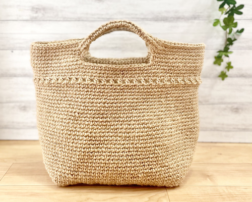 大きめLサイズ❁✿✾ 麻紐トートバッグ ✾✿❁︎ トートバッグ