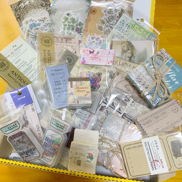 ジャンクジャーナル系海外紙モノ&シール詰め合わせ/まとめ売り/おすそ分けファイル 3枚目の画像