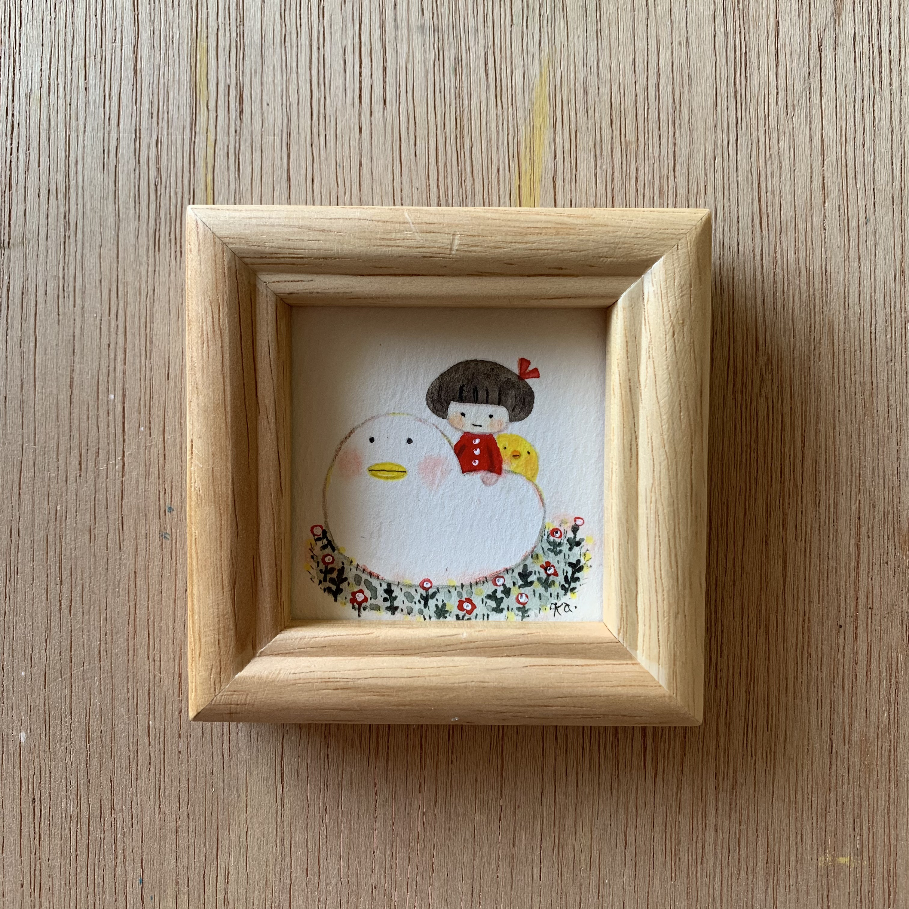 「5月生まれのあひるさん」ミニ額　原画