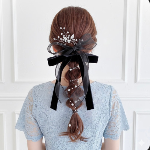 ショート】本革 タイトポニー ポニーフック レザー ヘアカフ ヘア