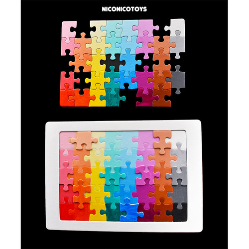 40色のグラデーションパズル モンテッソーリ 知育玩具 色板