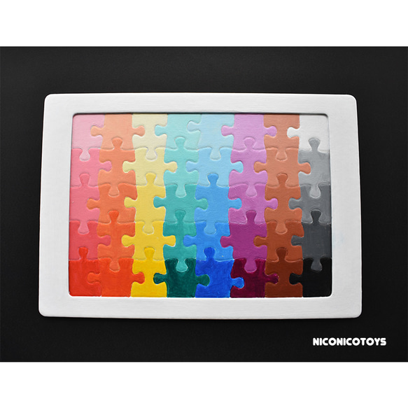 ４０色のグラデーションパズル　モンテッソーリ　知育玩具　色板 4枚目の画像