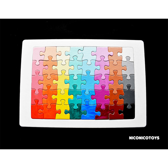 ４０色のグラデーションパズル　モンテッソーリ　知育玩具　色板 6枚目の画像