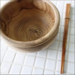 チーク材ボウルUN14.5cm 木皿 木製食器 サラダボウル 木の皿 木のお皿 お椀 ナチュラル 無垢 天然食器 6枚目の画像