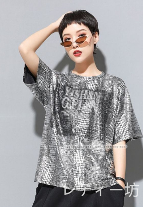 黒ティシャツ Tシャツ ティシャツ ドレス レディース 半袖 きれいめ トップス GOLDJAPAN（ゴールドジャパン） 大きいサイズ レディース トップス T